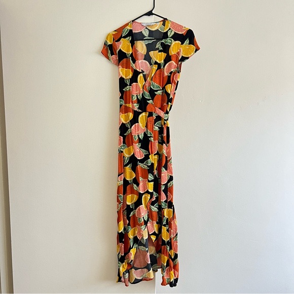& Other Stories Citrus Wrap Dress Midi - 4/S - Picture 2 of 6